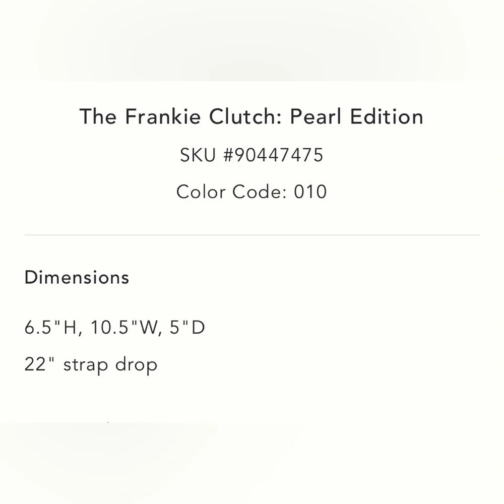Anthropologie The Frankie Clutch: Pearl Edition NWT